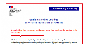 Dernières consignes sanitaires dans le domaine du soutien à la parentalité