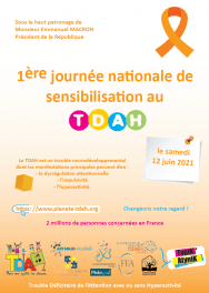 1ère journée nationale de sensibilisation au TDAH - sous le haut patronage de Monsieur Emmanuel MACRON Président de la République